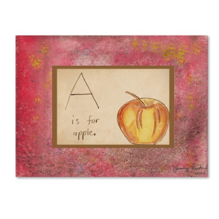 Tammy Kushnir 'A Is For Apple' Canvas Art,14x19